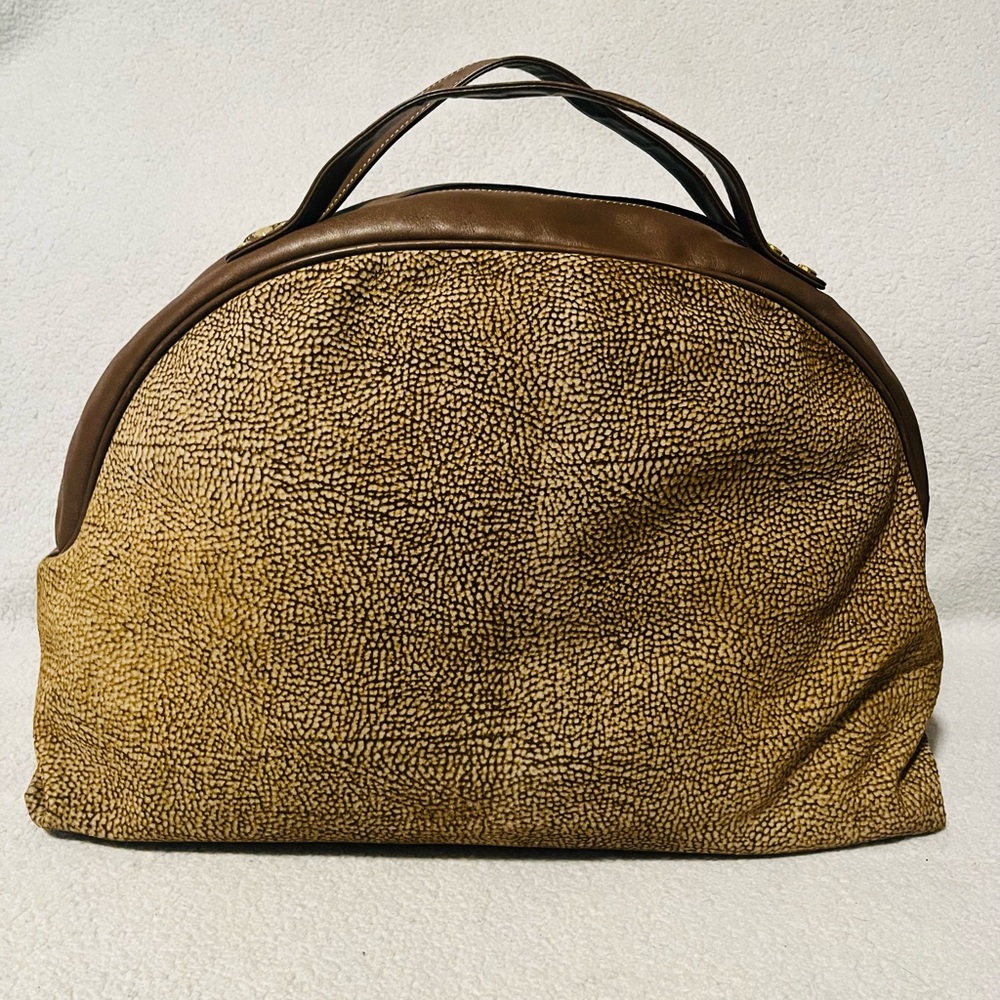Borbonese Redwall Quail Suede Handbag - Picture 3 of 10